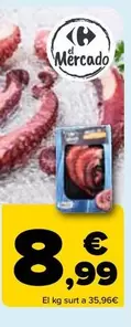 Oferta de Carrefour - Patas De Pulpo Cocido El Mercado por 8,99€ en Carrefour