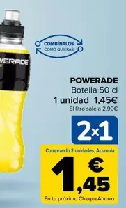 Oferta de Powerade por 1,45€ en Carrefour