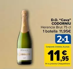 Oferta de Codorniu - D.O. "cava" por 11,95€ en Carrefour