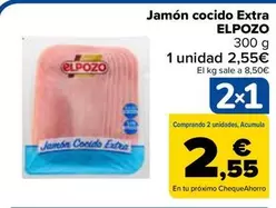 Oferta de El Pozo - Jamon Cocido Extra por 2,55€ en Carrefour