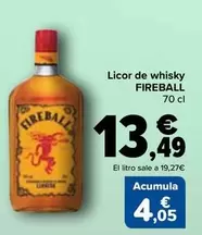 Oferta de Fireball - Licor De Whisky por 13,49€ en Carrefour