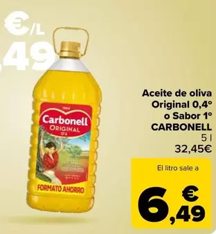 Oferta de Carbonell - Aceite De Oliva Original 0,4° O Sabor 1° por 32,45€ en Carrefour