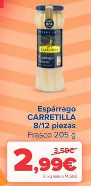 Oferta de Carretilla - Esparrago 8/12 Piezas por 2,99€ en Carrefour