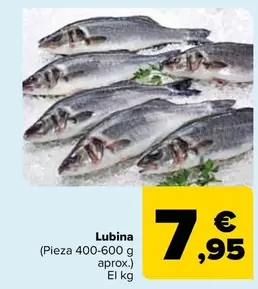 Oferta de Lubina por 7,95€ en Carrefour