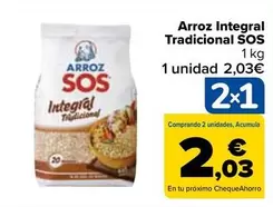 Oferta de Sos - Arroz Integral Tradicional por 2,03€ en Carrefour