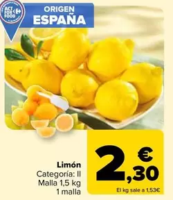 Oferta de Limon por 2,3€ en Carrefour