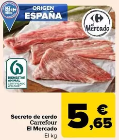 Oferta de Carrefour - Secreto De Cerdo El Mercado por 5,65€ en Carrefour