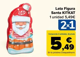 Oferta de Kit Kat - Lata Figura Santa  por 5,49€ en Carrefour