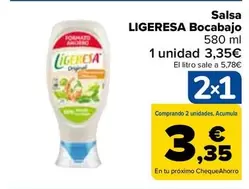 Oferta de Ligeresa - Salsa Bocabajo por 3,35€ en Carrefour