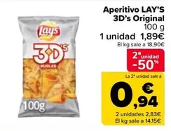 Oferta de Lay's - Aperitivo 3D's Original por 1,89€ en Carrefour