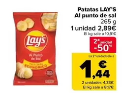 Oferta de Lay's - Patatas Al Punto De Sal por 2,89€ en Carrefour