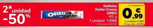 Oferta de Oreo - Galletas Doble Crema por 1,99€ en Carrefour