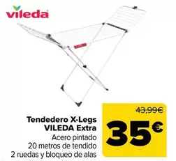 Oferta de Vileda - Tendedero X-legs Extra por 35€ en Carrefour