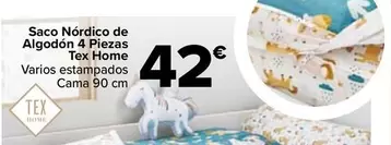 Oferta de Tex Home - Saco Nordico De Algodón 4 Piezas por 42€ en Carrefour