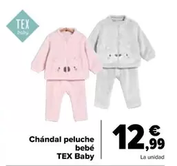 Oferta de TEX Baby - Chandal Peluche Bebé por 12,99€ en Carrefour