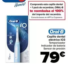 Oferta de Oral B - Cepillo Dental Eléctrico I03 por 79€ en Carrefour