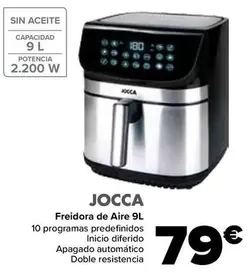 Oferta de Jocca - Freidora De Aire 9l por 79€ en Carrefour