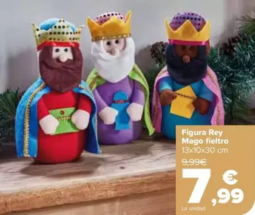 Oferta de Figura Rey Mago Fieltro por 7,99€ en Carrefour