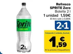 Oferta de Sprite - Refresco Zero por 1,59€ en Carrefour