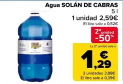 Oferta de Solán De Cabras - Agua  por 2,59€ en Carrefour