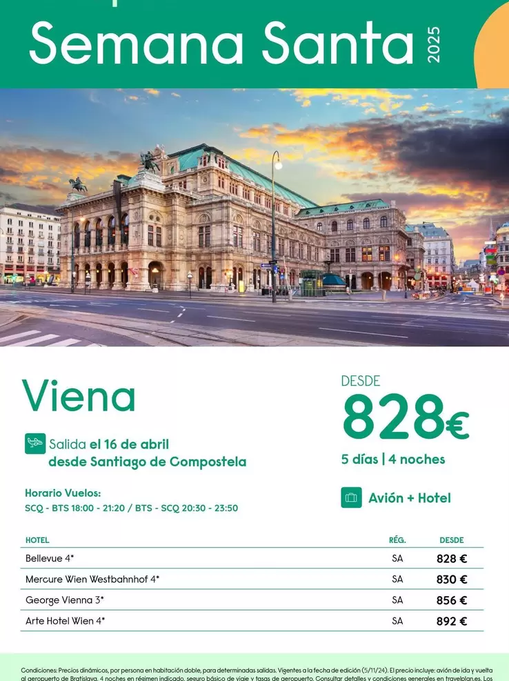 Oferta de Abril - Semana Santa e semana por 828€ en Travelplan