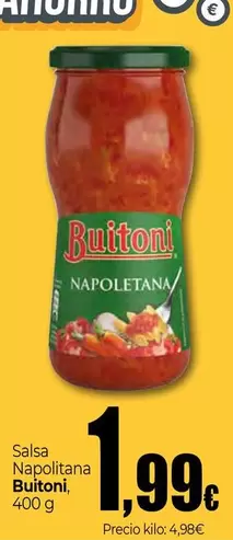 Oferta de Buitoni - Salsa Napolitana por 1,99€ en Unide Market