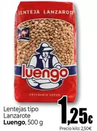 Oferta de Luengo - Lentejas Tipo Lanzarote por 1,25€ en Unide Market