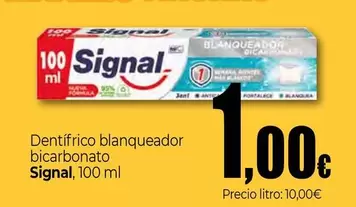 Oferta de Signal - Dentifrico Blanqueador Bicarbonato por 1€ en Unide Market