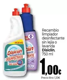 Oferta de Disiclin - Recambio Limpiador Desinfectante Sin Lejía O Lavanda por 1€ en Unide Market