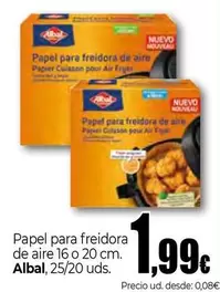 Oferta de Albal - Papel Para Freidora De Aire por 1,99€ en Unide Market