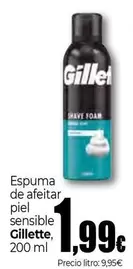 Oferta de Gillette - Espuma De Afeitar Piel Sensible por 1,99€ en Unide Market