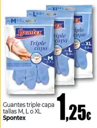 Oferta de Spontex - Guantes Triple Capa Tallas M, L O Xl por 1,25€ en Unide Market