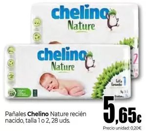 Oferta de Chelino - Pañales Nature Recién Nacido por 5,65€ en Unide Market