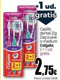 Oferta de Colgate - Cepillo Dental Zig Zag Suave O Medium por 2,75€ en Unide Market