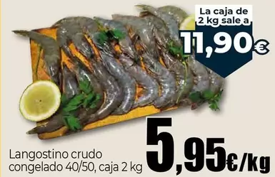 Oferta de Langostino Crudo Congelado por 5,95€ en Unide Market