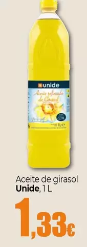 Oferta de Unide - Aceite De Girasol por 1,33€ en Unide Market