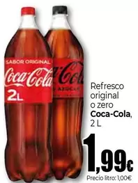 Oferta de Coca-Cola - Refresco Original O Zero por 1,99€ en Unide Market