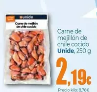 Oferta de Unide - Carne De Mejillón De Chile Cocido por 2,19€ en Unide Supermercados