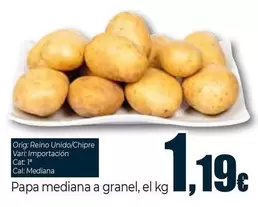 Oferta de Papa Mediana A Granel por 1,19€ en Unide Supermercados