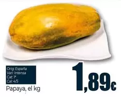 Oferta de Papaya por 1,89€ en Unide Supermercados