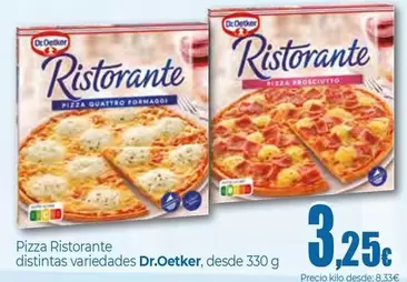 Oferta de Dr Oetker - Pizza Ristorante Distintas por 3,25€ en Unide Supermercados