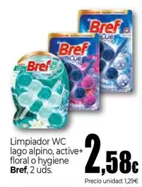 Oferta de Bref - Limpiador Wc Lago Alpino, Active+ Floral O Hygiene por 2,58€ en Unide Supermercados