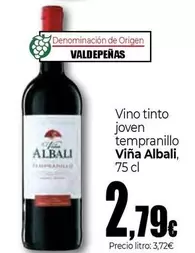 Oferta de Viña Albali - Vino Tinto Joven Tempranillo por 2,79€ en Unide Supermercados