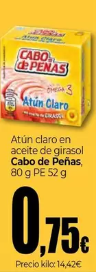 Oferta de Cabo de Peñas - Atun Claro En Aceite De Girasol por 0,75€ en UNIDE Alimentación