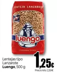 Oferta de Luengo - Lentejas Tipo Lanzarote por 1,25€ en UNIDE Alimentación