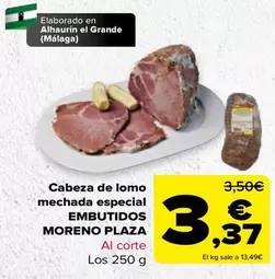 Oferta de Moreno Plaza - Cabeza De Lomo Mechada Especial Embutidos por 3,37€ en Carrefour