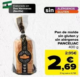 Oferta de Sevilla - Pan de molde sin gluten y sin alérgenos por 2,69€ en Carrefour