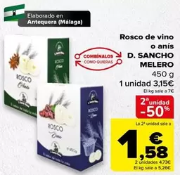 Oferta de D.sancho Melero - Rosco De Vino O Anis por 3,15€ en Carrefour