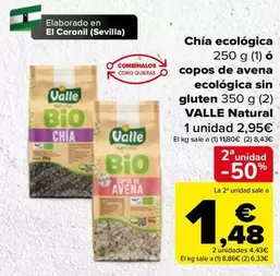 Oferta de Sevilla -  Natural Copos De Avena Ecologica Sin Gluten por 2,95€ en Carrefour