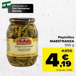 Oferta de Maestranza - Pepinillos por 4,19€ en Carrefour